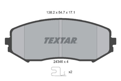 Plaquettes de frein TEXTAR 2434601