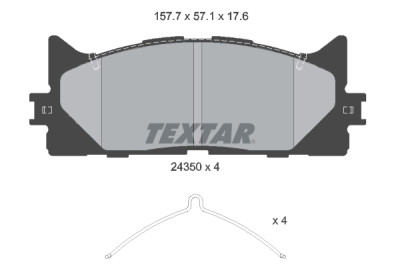 Plaquettes de frein TEXTAR 24350 01