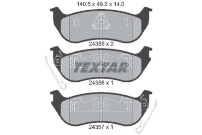 Plaquettes de frein TEXTAR 24355 01