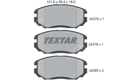 Plaquettes de frein TEXTAR 24375 01