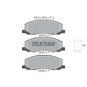 Plaquettes de frein TEXTAR 2441801