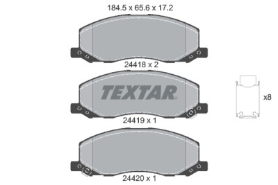 Plaquettes de frein TEXTAR 2441801