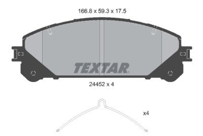 Plaquettes de frein TEXTAR 2445201