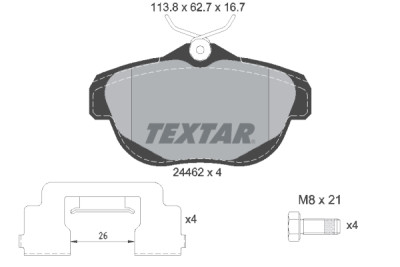 Plaquettes de frein TEXTAR 24462 01