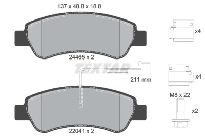 Plaquettes de frein TEXTAR 2446503