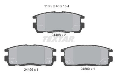 Plaquettes de frein TEXTAR 24498 01