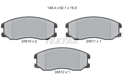 Plaquettes de frein TEXTAR 2451001