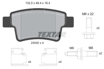 Plaquettes de frein TEXTAR 24540 01