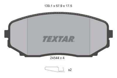 Plaquettes de frein TEXTAR 24544 01