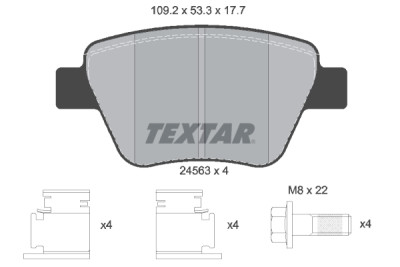 Plaquettes de frein TEXTAR 24563 01