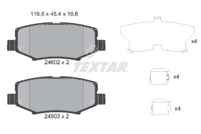 Plaquettes de frein TEXTAR 2460201