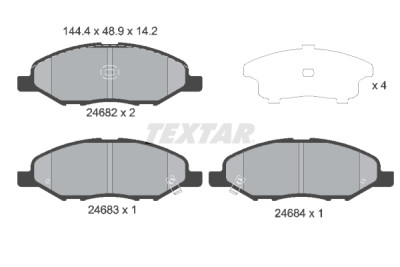 Plaquettes de frein TEXTAR 24682 01