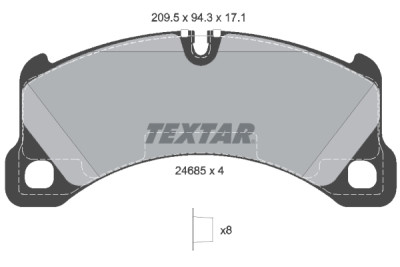 Plaquettes de frein TEXTAR 2468501