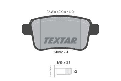 Plaquettes de frein TEXTAR 2469204