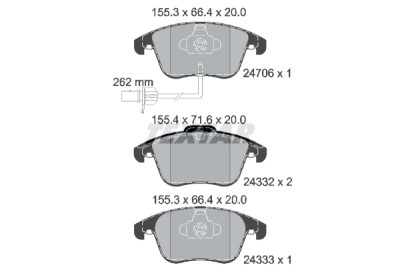 Plaquettes de frein TEXTAR 24706 01