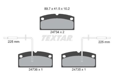 Plaquettes de frein TEXTAR 24734 01