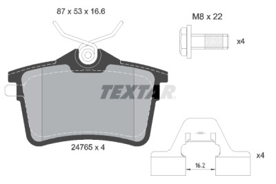 Plaquettes de frein TEXTAR 24765 01