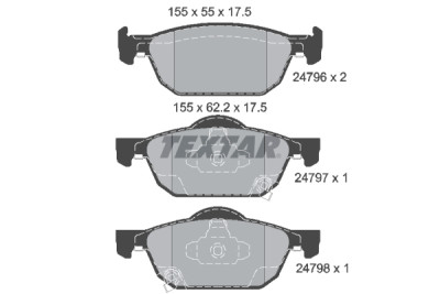 Plaquettes de frein TEXTAR 2479601