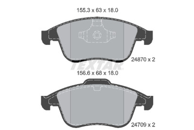 Plaquettes de frein TEXTAR 2487-001