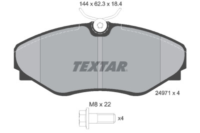 Plaquettes de frein TEXTAR 2497101