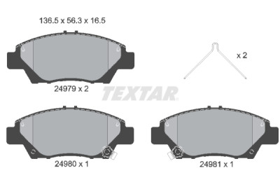 Plaquettes de frein TEXTAR 2497901