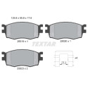 Plaquettes de frein TEXTAR 25019 01