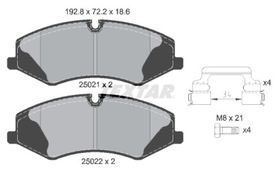 Plaquettes de frein TEXTAR 25021 01