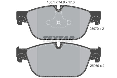 Plaquettes de frein TEXTAR 25070 01