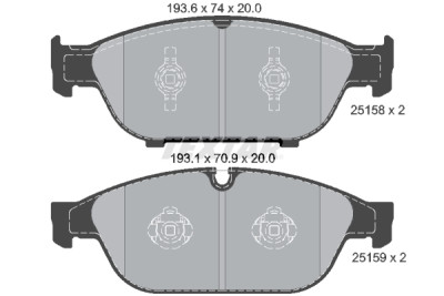 Plaquettes de frein TEXTAR 2515802