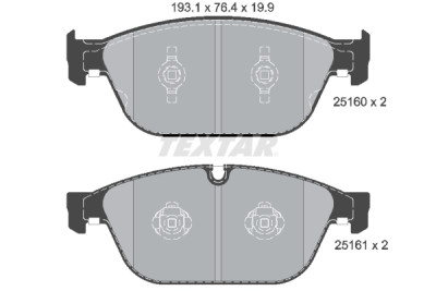 Plaquettes de frein TEXTAR 2516002