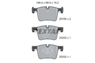 Plaquettes de frein TEXTAR 2519901