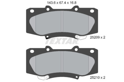 Plaquettes de frein TEXTAR 25209 01