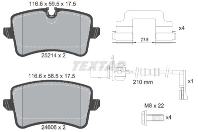 Plaquettes de frein TEXTAR 2521413
