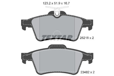 Plaquettes de frein TEXTAR 2521801