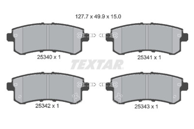 Plaquettes de frein TEXTAR 2534001