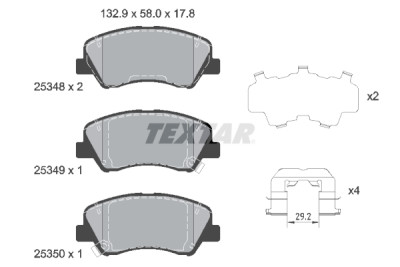 Plaquettes de frein TEXTAR 25348 01