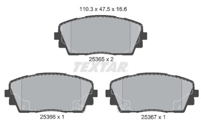 Plaquettes de frein TEXTAR 2536501