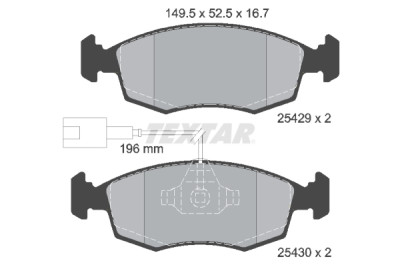 Plaquettes de frein TEXTAR 2542901