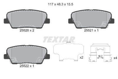 Plaquettes de frein TEXTAR 25520 01