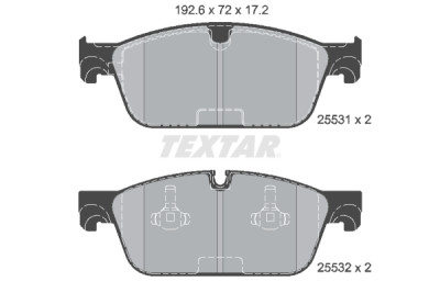 Plaquettes de frein TEXTAR 2553103