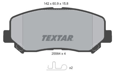 Plaquettes de frein TEXTAR 25564 01