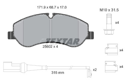 Plaquettes de frein TEXTAR 25602 01
