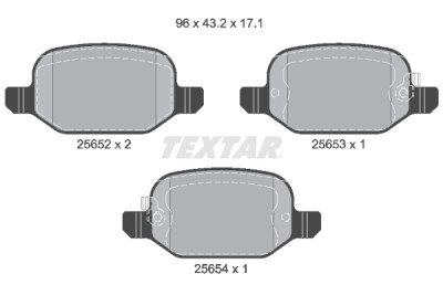 Plaquettes de frein TEXTAR 2565201