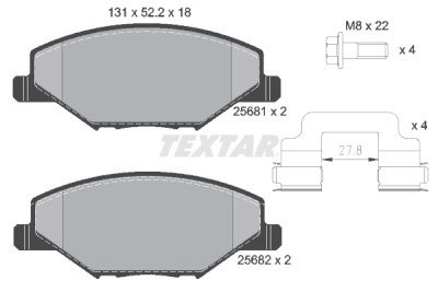 Plaquettes de frein TEXTAR 25681 01
