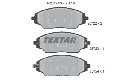 Plaquettes de frein TEXTAR 2572201