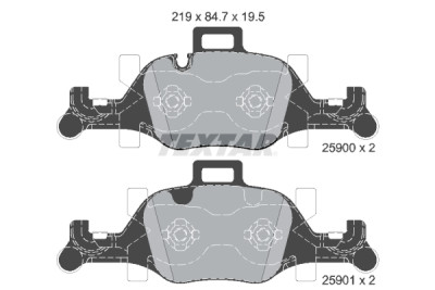 Plaquettes de frein TEXTAR 2590001