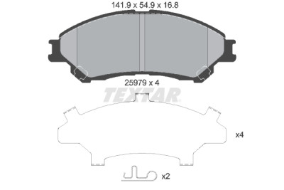 Plaquettes de frein TEXTAR 2597901