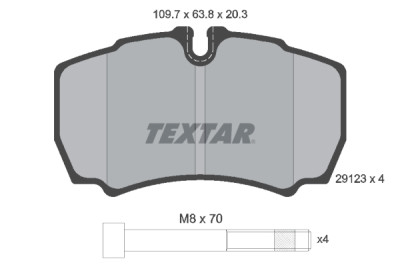 Plaquettes de frein TEXTAR 2912303