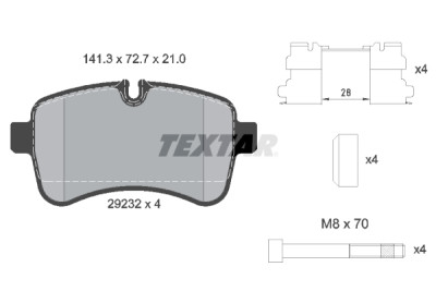 Plaquettes de frein TEXTAR 2923 201