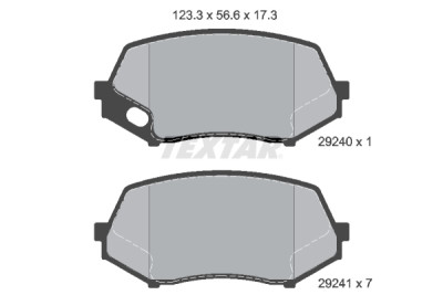 Plaquettes de frein TEXTAR 2924 001